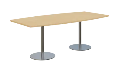 NC - 44 stůl sud, deska 2000 x 1000/800 mm bříza irská (síla 25mm), noha RC, nerez