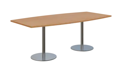 NC - 44 stůl sud, deska 2000 x 1000/800 mm buk Royal (síla 25mm), noha RC, nerez