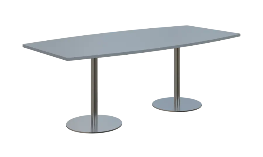 NC - 44 stůl sud, deska 2000 x 1000/800 mm šedá (síla 25mm), noha RC, nerez