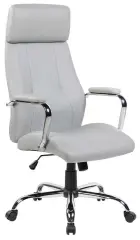 DESTINY židle kancelářská, ekokůže šedá