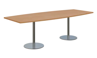 NC - 45 stůl sud, deska 2400 x 1000/800 mm buk Royal (síla 25mm), noha RC, nerez