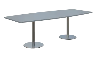 NC - 45 stůl sud, deska 2400 x 1000/800 mm šedá (síla 25mm), noha RC, nerez