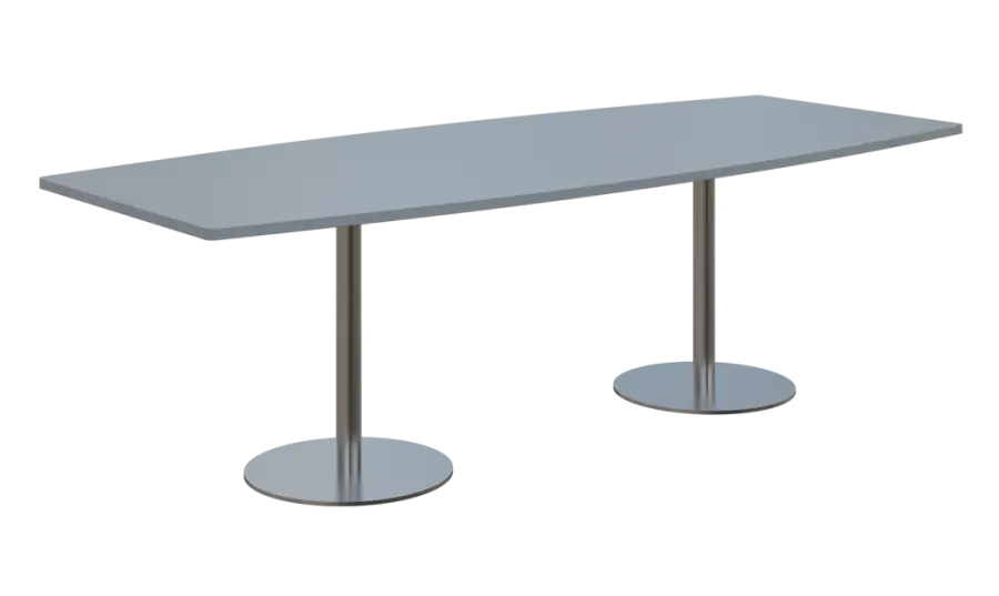 NC - 45 stůl sud, deska 2400 x 1000/800 mm šedá (síla 25mm), noha RC, nerez