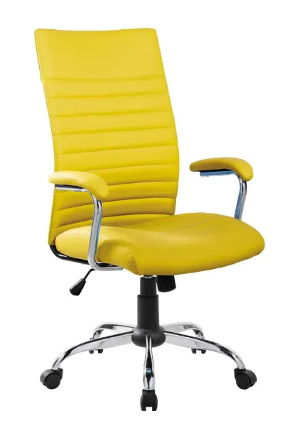 GRACE židle kancelářská, ekokůže žlutá