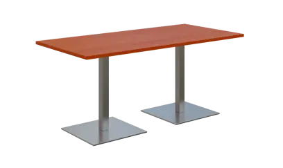 NC - 50 stůl hranatý, deska 1600 x 800 mm třešeň šumavská (síla 25 mm), noha SQC, nerez