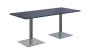 NC - 51 stůl hranatý, deska 1800 x 800 mm antracit (síla 25 mm), noha SQC, nerez