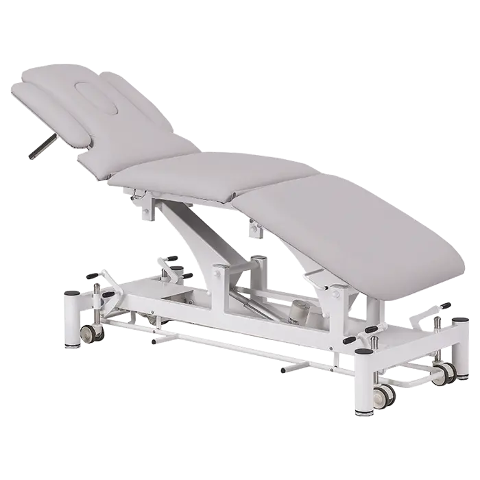 FYZIO 5, lehátko vyšetřovací zdravotní, ovladání nožním rámem, 5-segmentové, elektricky stavitelné, barva Medi SK světle šedá