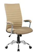 GRACE židle kancelářská, ekokůže latte