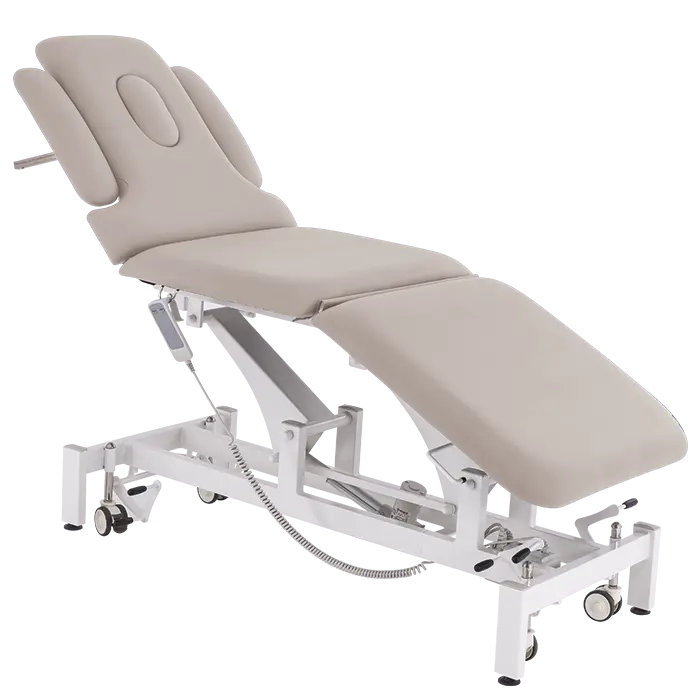 MEDIPLUS 5, lehátko vyšetřovací zdravotní, 5-segmentové, elektricky stavitelné, barva Medi SK světle šedá