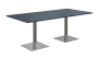 NC - 54 stůl hranatý, deska 2000 x 1000 mm antracit (síla 25 mm), noha SQC, nerez