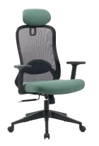 COSTA, židle kancelářská, sedák + podhlavník + bederní opěrka zelenošedá