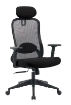 COSTA, židle kancelářská, sedák + podhlavník + bederní opěrka černá
