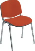 ALTAMIRA židle konferenční, kostra chrom, látka SUE 1221 cihlová