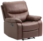 TEXAS polohovací křeslo, ekokůže tmavě hnědá