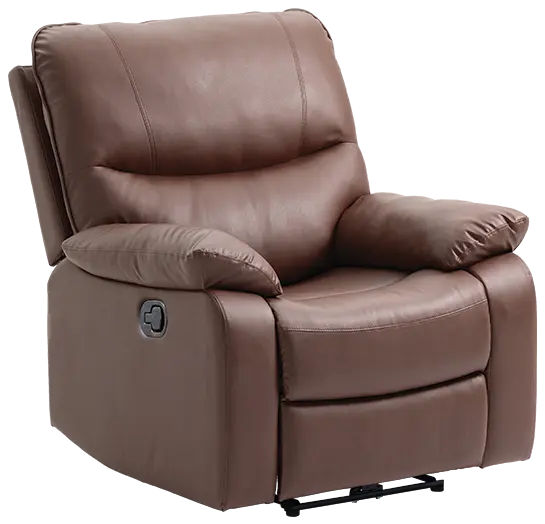 TEXAS polohovací křeslo, ekokůže tmavě hnědá