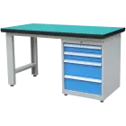 KSA 150/80, dílenský pracovní stůl, šedá/modrá