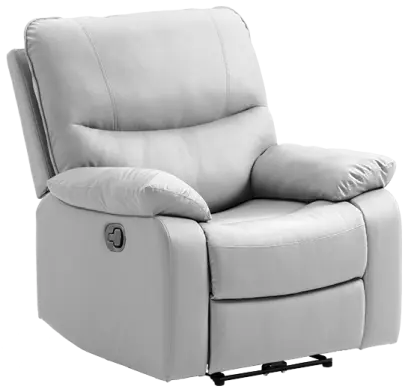 TEXAS polohovací křeslo, ekokůže šedá
