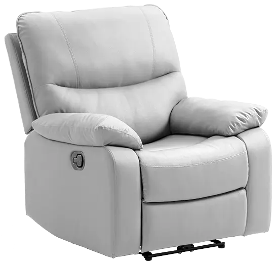 TEXAS polohovací křeslo, ekokůže šedá