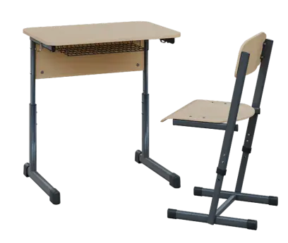 SET EDUCA 11, 1-místná lavice + židle, vel. 4-6, mléčný dub/antracit