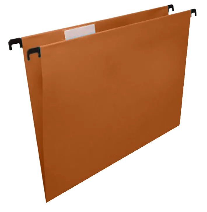 M 7590/25 Desky závěsné s plastovým rozlišovačem, oranžové (balení 25 ks)