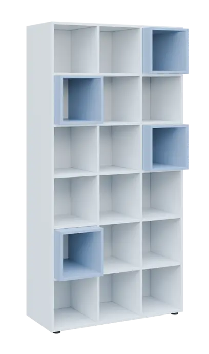 TETRIS N B1 - 1x skříňka vysoká + 4x výplň LEVEL N, pastelově modrá