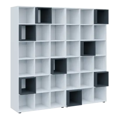 TETRIS N B2 - 2x skříňka vysoká + 8x výplň LEVEL N, antracit