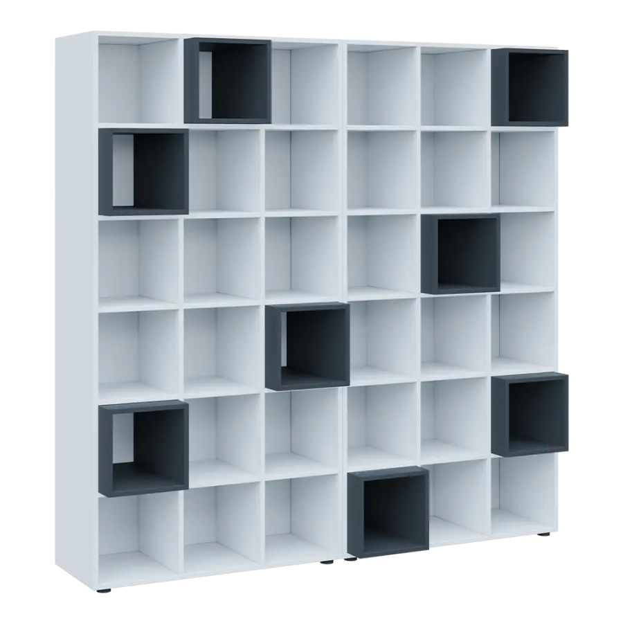 TETRIS N B2 - 2x skříňka vysoká + 8x výplň LEVEL N, antracit