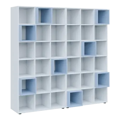 TETRIS N B2 - 2x skříňka vysoká + 8x výplň LEVEL N, pastelově modrá