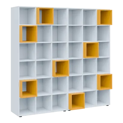 TETRIS N B2 - 2x skříňka vysoká + 8x výplň LEVEL N, žlutá odio