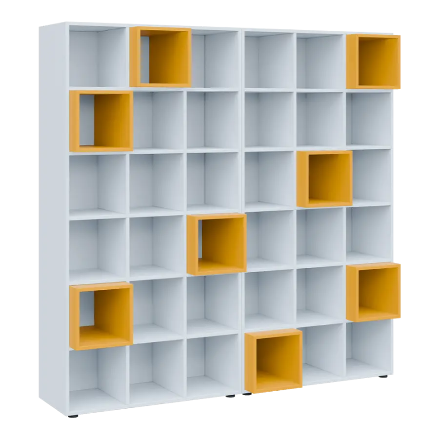 TETRIS N B2 - 2x skříňka vysoká + 8x výplň LEVEL N, žlutá odio