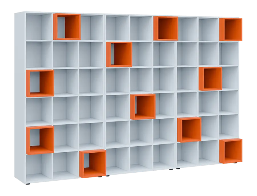 TETRIS N B3 - 3x skříňka vysoká + 11x výplň LEVEL N, mandarinka