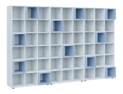 TETRIS N B3 - 3x skříňka vysoká + 11x výplň LEVEL N, pastelově modrá