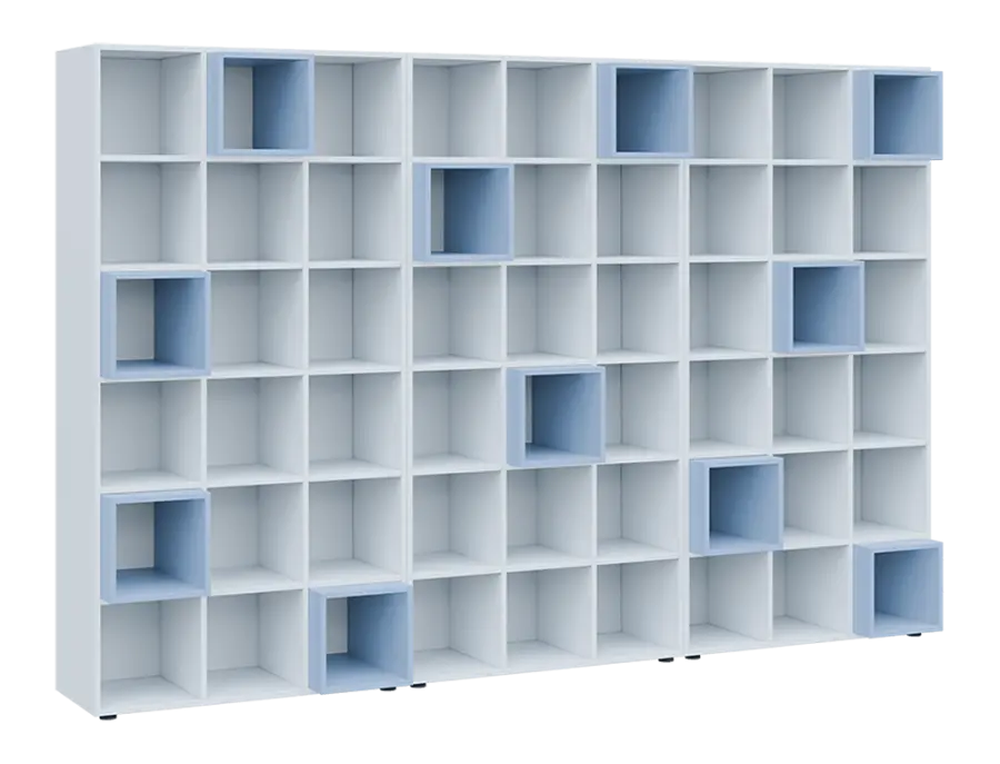 TETRIS N B3 - 3x skříňka vysoká + 11x výplň LEVEL N, pastelově modrá