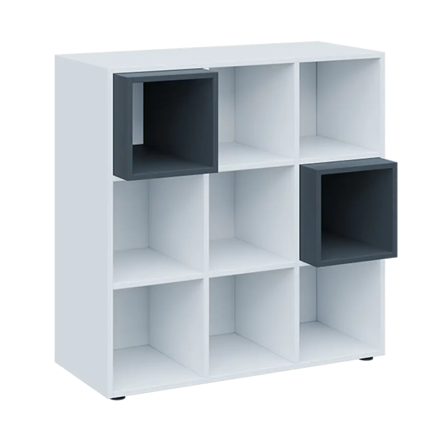 TETRIS N A1 - 1x skříňka nízká + 2x výplň LEVEL N, antracit