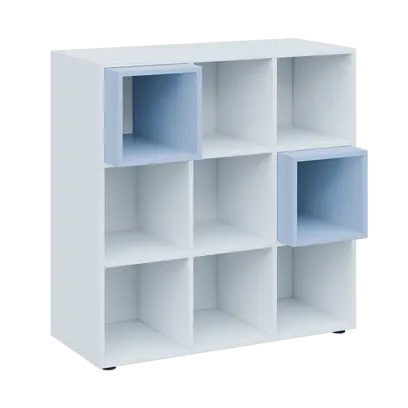 TETRIS N A1 - 1x skříňka nízká + 2x výplň LEVEL N, pastelově modrá