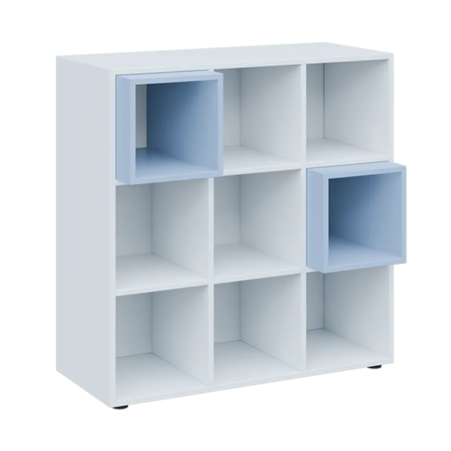 TETRIS N A1 - 1x skříňka nízká + 2x výplň LEVEL N, pastelově modrá