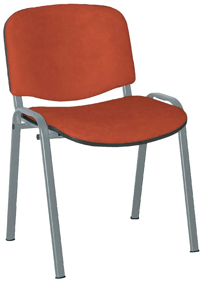 ALTAMIRA židle konferenční, kostra stříbrná, látka SUE 1221 cihlová