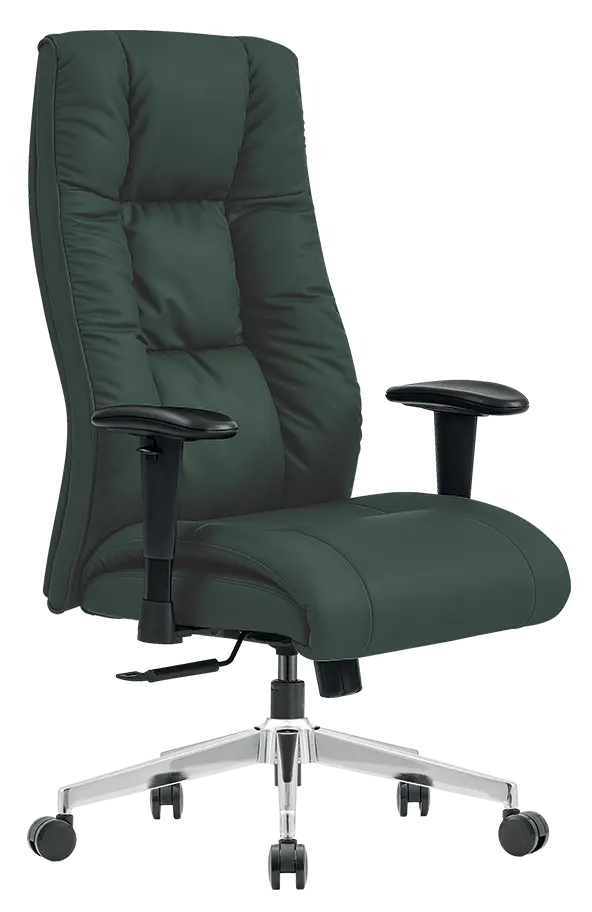 LORENZO, křeslo kancelářské, kříž chrom, ekologická kůže eucalyptus