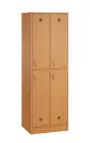 SL - 2222 šatní skříň dřevěná, 4-úložné boxy, háček, 1800x600x500, sokl, buk Royal