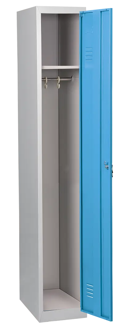 JP - 340 skříň šatní, 1850x400x500 mm, 1-dílná, šedá/modrá