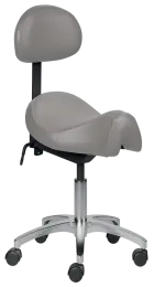 SADDLE 02 pracovní židle sedlová, ekokůže šedá