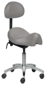 SADDLE 02 pracovní židle sedlová, ekokůže šedá
