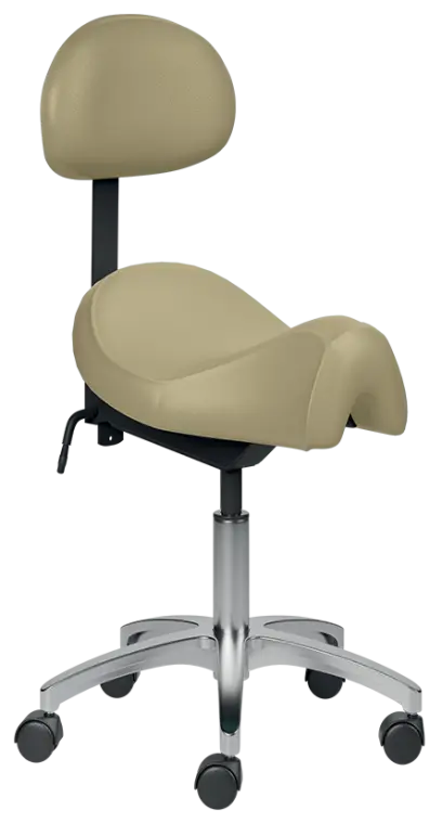 SADDLE 02 pracovní židle sedlová, ekokůže béžová