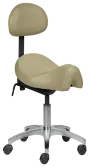 SADDLE 02 pracovní židle sedlová, ekokůže béžová