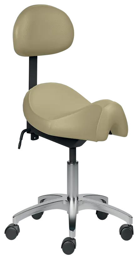 SADDLE 02 pracovní židle sedlová, ekokůže béžová