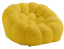 BUBBLES - 1, pohovka 1-místná, látka žlutá