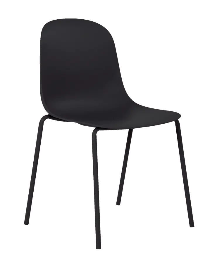 POLLY židle plastová, černá