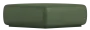 TRIANGL, pohovka, ekologická kůže lahvově zelená