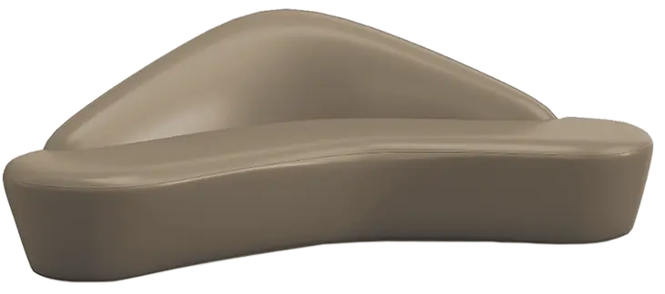 LOBBY, sedací souprava, ekologická kůže kašmírově šedá