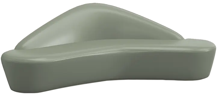 LOBBY, sedací souprava, ekologická kůže pastelově zelená